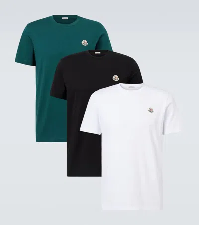 Moncler Set Of 3 Cotton Jersey T-shirts