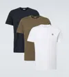Moncler Set Of 3 Cotton Jersey T-shirts In Multi