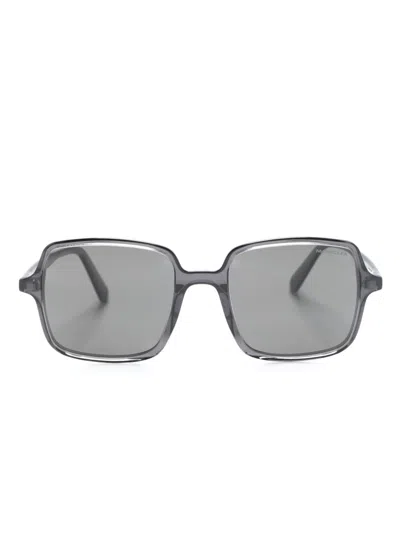 Moncler Sonnenbrille Mit Eckigem Gestell In Black
