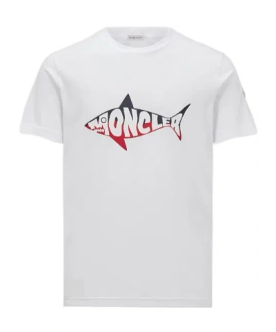 MONCLER SHARK LOGO COTTON T-SHIRT