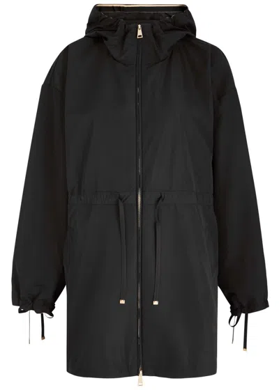 Moncler Shaverne Hooded Shell Parka In Black