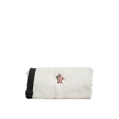 Moncler Pochette Chauffe-mains En Shearling, Femme, Blanc, Taille: Uni In Red