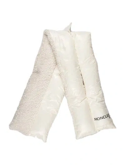 Pre-owned Moncler Shearling Scarf In Neutrals