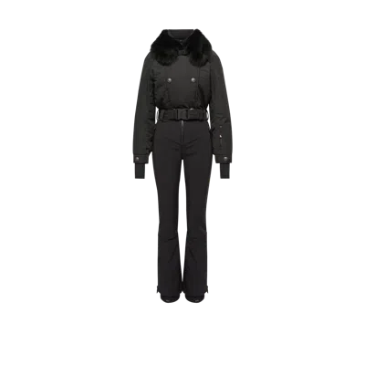Moncler Shearling-trimmed Insulated Ski Suit, Women, Black, Size: L