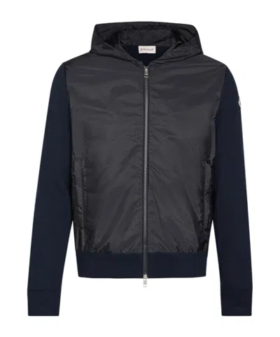 Moncler Shell And Cotton-blend Jacket In Multi