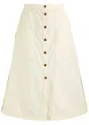 Moncler Shell Midi Skirt In White
