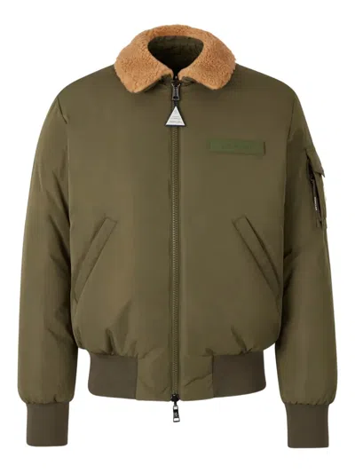 MONCLER SHERPA-COLLAR BOMBER JACKET