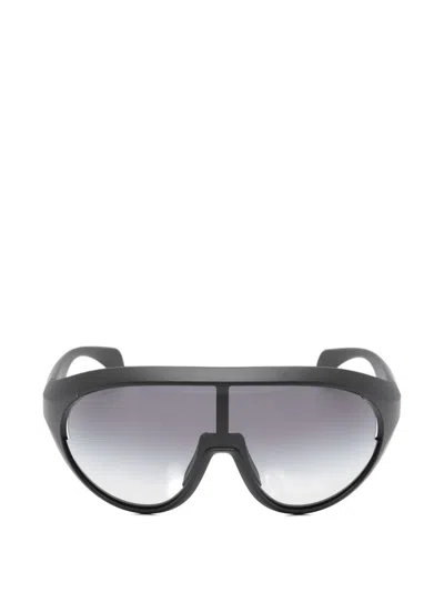 Moncler Shield-frame Sunglasses In Black