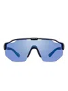Moncler Shield-frame Sunglasses In Blau