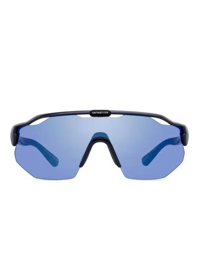 Moncler Shield-frame Sunglasses In Blau