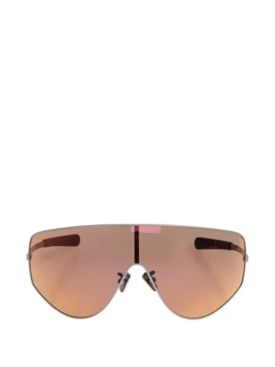 Moncler Shield Frame Sunglasses In Silver