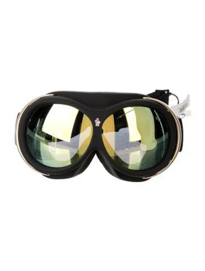 Pre-owned Moncler Shield Mirrored Sunglasses In Black