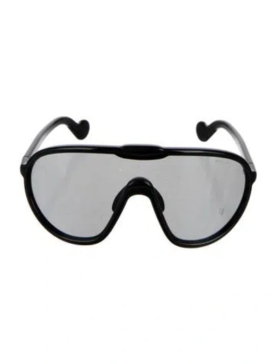 Pre-owned Moncler Shield Tinted Sunglasses In Black