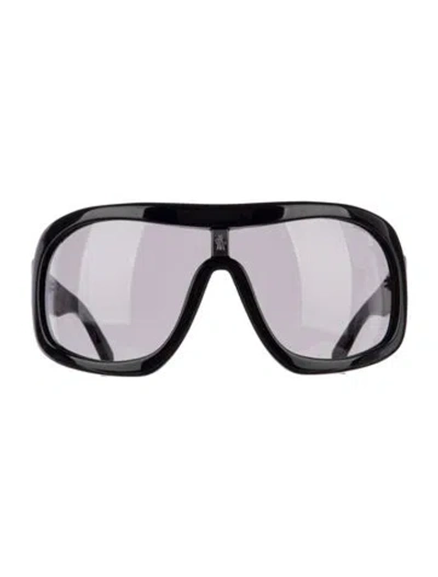 Pre-owned Moncler Shield Tinted Sunglasses In Black