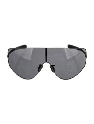Pre-owned Moncler Shield Tinted Sunglasses In Grey