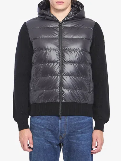 MONCLER SHINY PADDED CARDIGAN