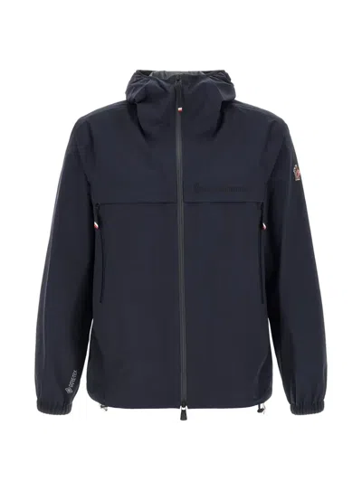 Moncler Shipton Hooded Packable Gore-tex Shell Jacket In Blue