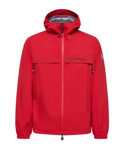 Moncler Shipton Hooded Packable Gore-tex Shell Jacket In Red