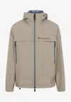 Moncler Shipton Zip-up Jacket In Beige