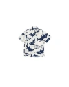 Moncler Chemise À Manches Courtes En Coton À Imprimé Requin In Multi