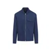 Moncler Zip-up Overshirt In Blue