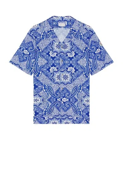 Moncler Shirt In Bluette