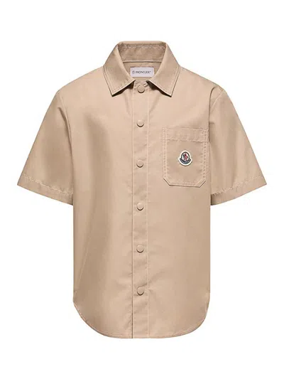 Moncler Kids' Shirt In Brown