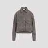 Moncler Checkered Long Sleeve Shirt Front Pockets In Gray