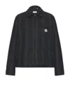 Moncler Plaid Long Sleeve Shirt In Black