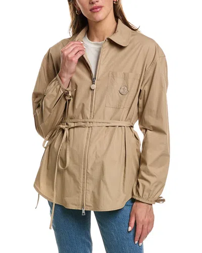 Moncler Shirt Jacket In Brown
