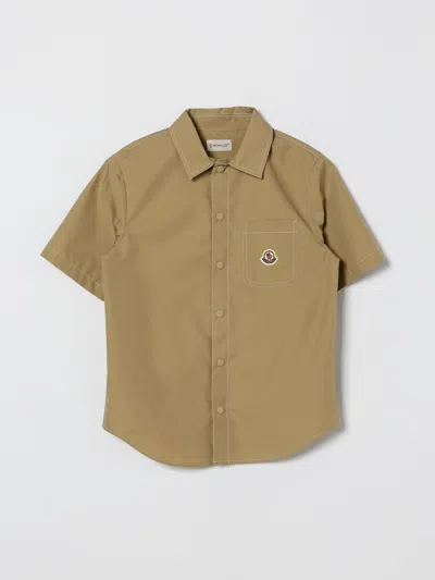 Moncler Shirt  Kids Color Beige In Brown