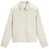 Moncler Double-slider Zip Seersucker Shirt In Neutral