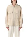 Moncler Jacke Aus Einem Wollgemisch In Neutral