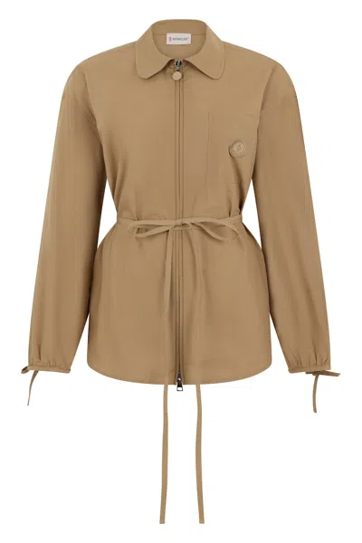 Moncler Beige Regular Solid Shirt In Brown