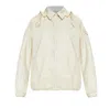 Moncler White Down Jacket With Logo Patch On The Sleeve In Tech Fabric Man