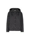 Moncler Hooded Quilted Jacket In Black