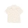 Moncler Broderie-anglaise Short-sleeves Shirt In Brown