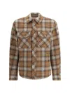 Moncler Checked Wool Overshirt In Multi