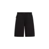 Moncler Short À Empiècement Logo In Black