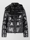 Moncler Andro Hooded Short Down Jacket With Detachable Hood In Black