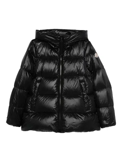 Moncler Short Black Down Jacket With Hood