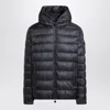 Moncler Short Zip-up Puffer Coat In Blue