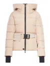 Moncler Short Bouquetin Down Jacket In Neutral