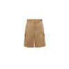 Moncler Cappuccino Stretch Cotton Bermuda Shorts In Neutral