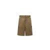 Moncler Cappuccino Stretch Cotton Bermuda Shorts In Neutral