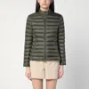 Moncler Short Dark Green Igelle Down Jacket In Green