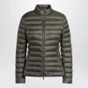 Moncler Short Dark Green Igelle Down Jacket In Green