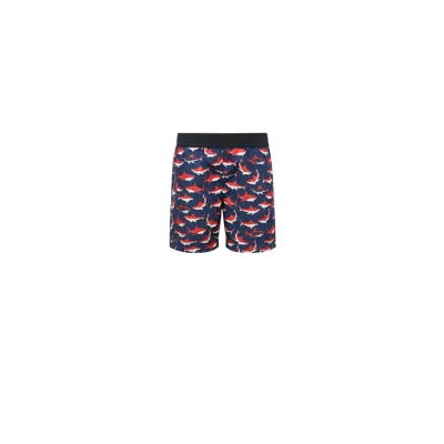 Moncler Kids' Shark Print Swim Shorts Multicolor
