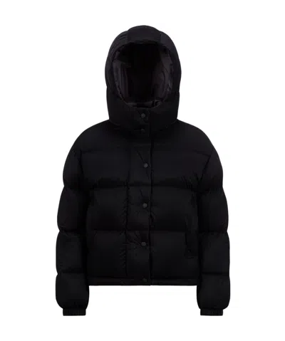 Moncler Short Down Jacket And Coat In Black