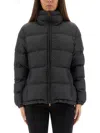 Moncler Short Puffer Jacket High Collar In Black